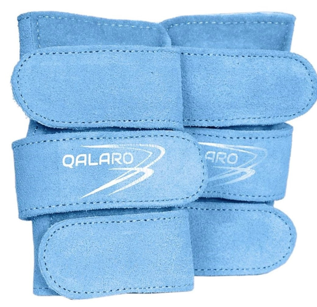 Suede Wrist Supports (Pair) - Sky Blue