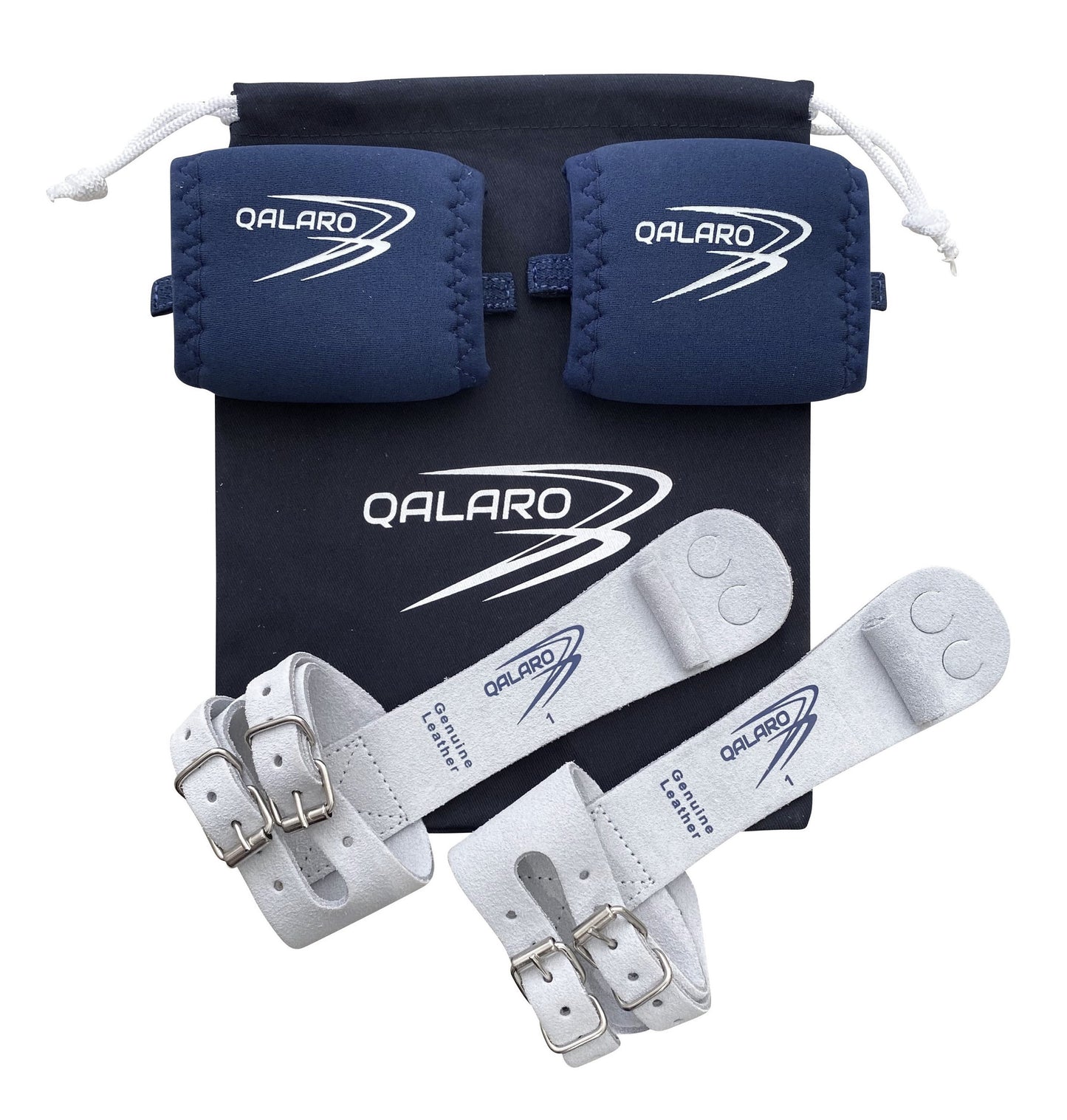 QALARO Double Buckle PRO Grips Set (Neoprene Wristbands)