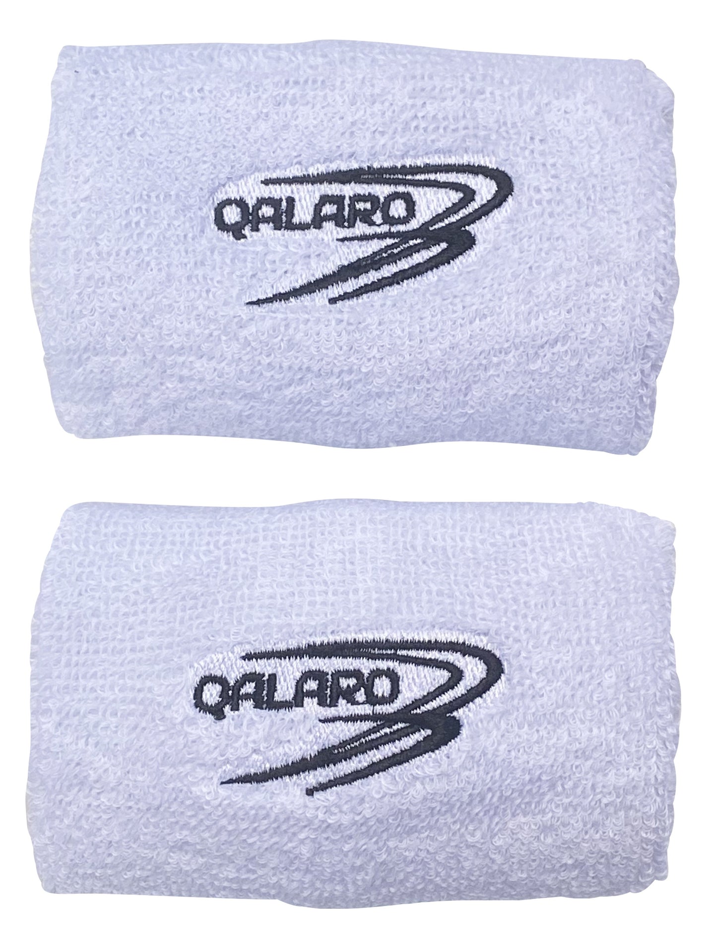 QALARO Cotton Wrist Bands (Pair) - 10cm, White