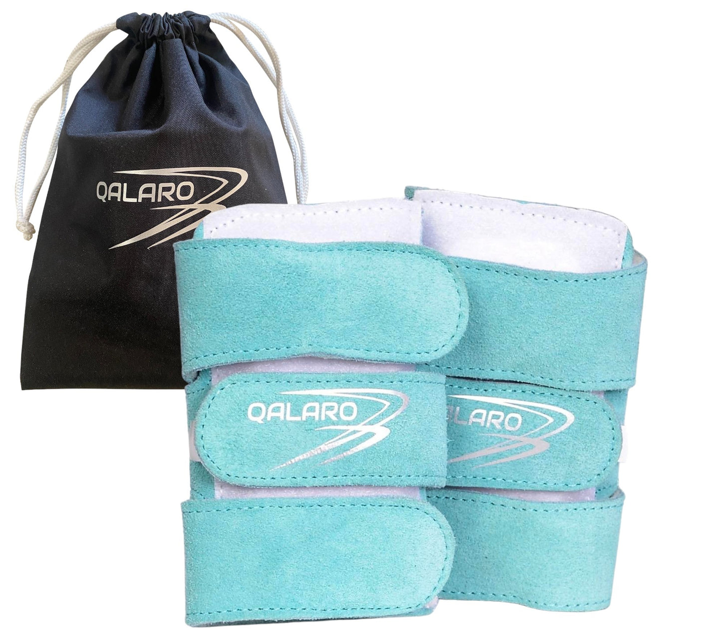 QALARO Suede Wrist Supports (Pair) - Mint