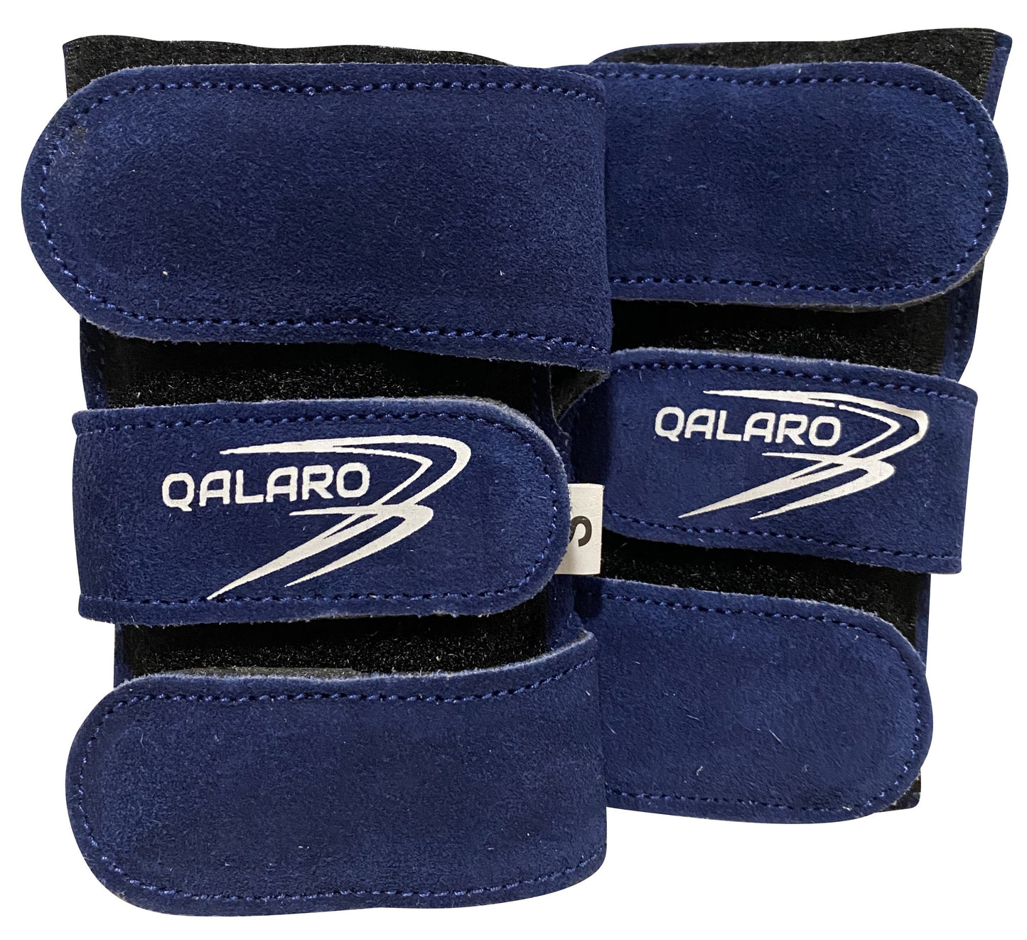 QALARO Suede Wrist Supports (Pair) - Navy Blue