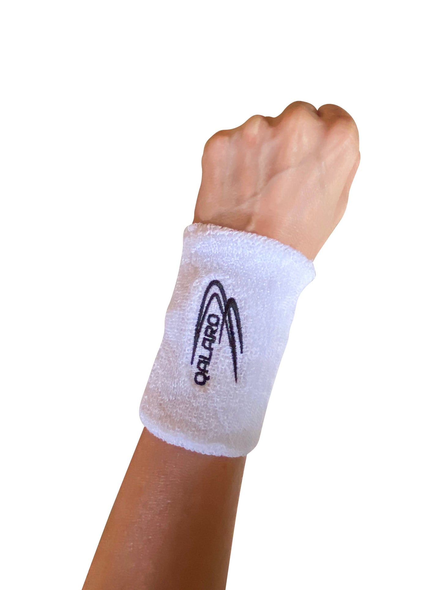 QALARO Cotton Wrist Bands (Pair) - 10cm, White