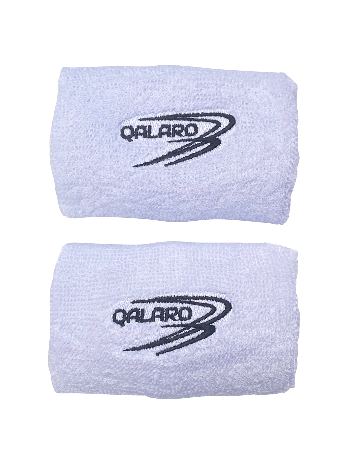 QALARO Cotton Wrist Bands (Pair) - 10cm, White